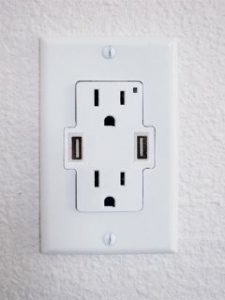 USB Port in Electrical Outlet Photo