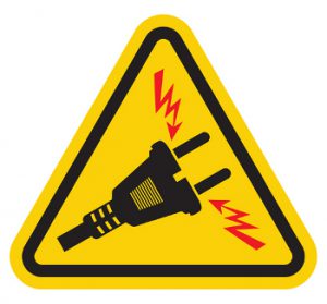 home electrical safety sign image