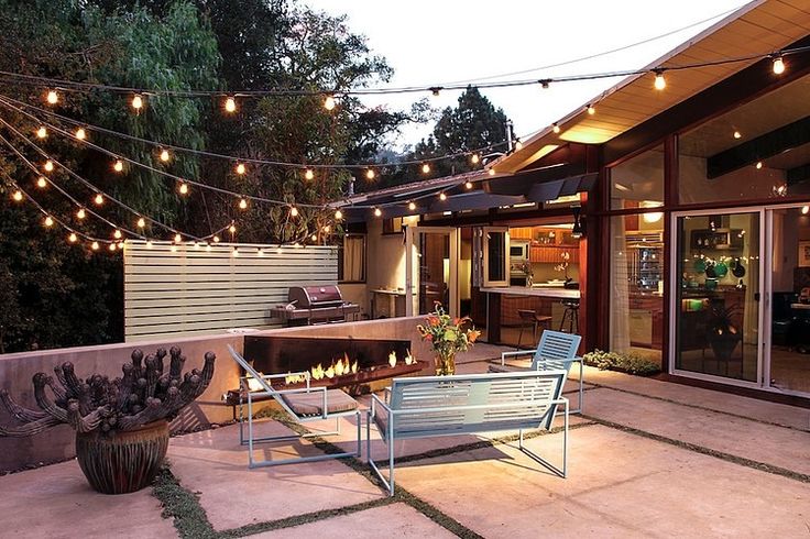 Backyard Patio String Lights Picture