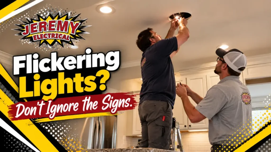 Flickering lights may be a sign a Kansas City home's electrical system needs inspection, Jeremy Electrical